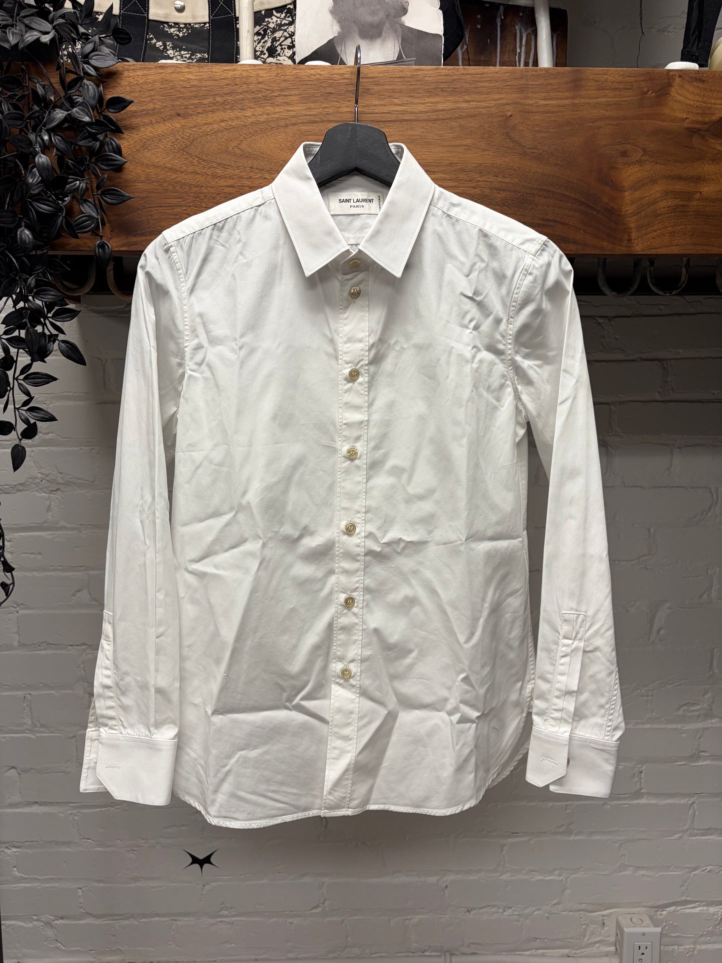 Saint Laurent ‘Staff Uniform’ White Button Up Shirt