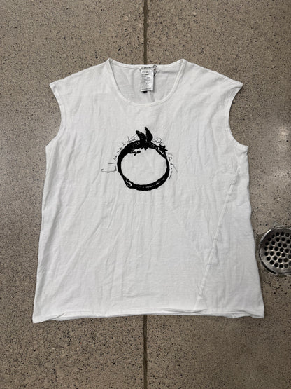 Ann Demeulemeester Circle Logo Cutoff Tank Top