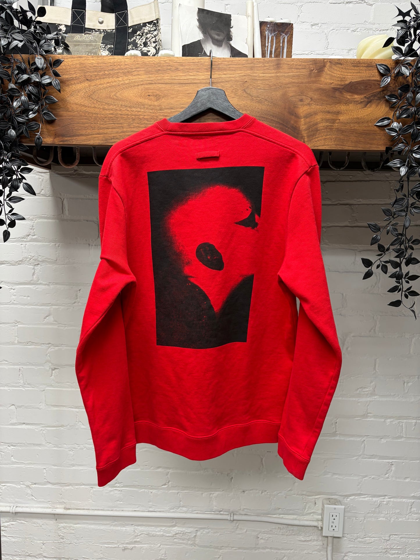 SS2019 Raf Simons ‘Isolated Heroes’ Red Graphic Sweatshirt