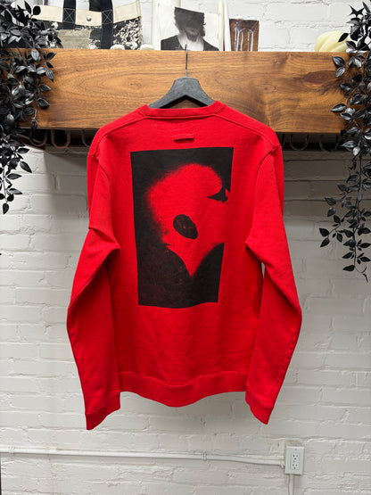 SS2019 Raf Simons ‘Isolated Heroes’ Red Graphic Sweatshirt