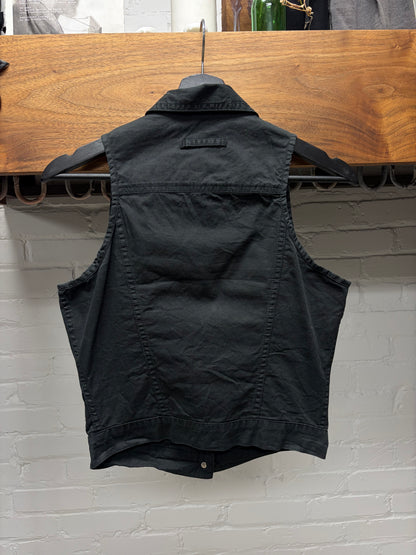 Vintage Jean Paul Gaultier Sleeveless Black Button Up Vest