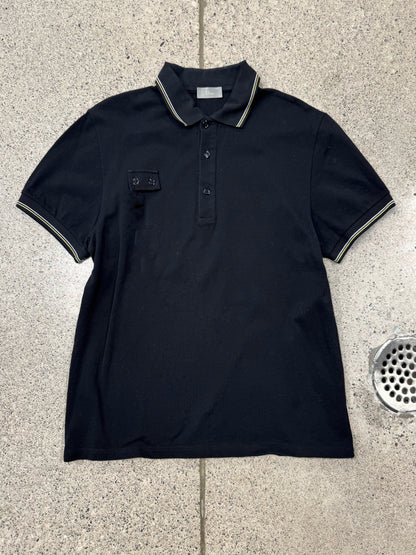 Dior Homme Button Clasp Black Polo