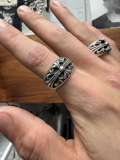 Chrome Hearts ‘Floral Cross’ 925 Silver Ring