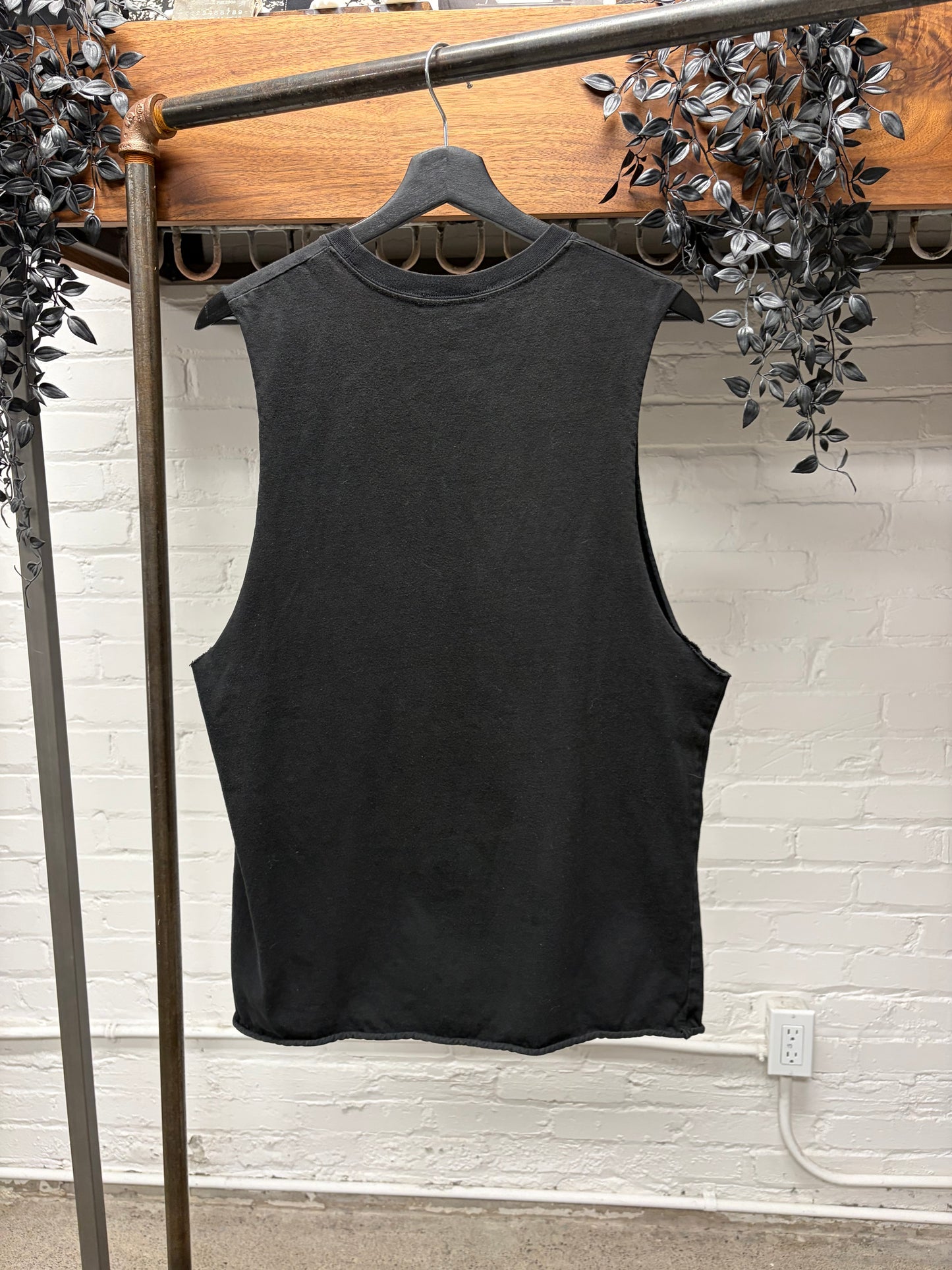 SS2019 Raf Simons Black Graphic ‘Cutoff’ Tank Top