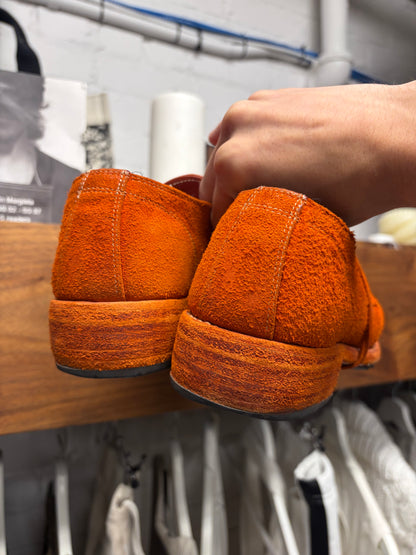 Guidi Burnt Orange ‘5302N Soldato’ Reverse Horse Leather Derbys