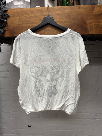 2000s Hysteric Glamour ‘Stoner’ Mushroom Caricature White Graphic T-Shirt