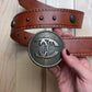 Roberto Cavalli Brown Leather RC Logo Belt