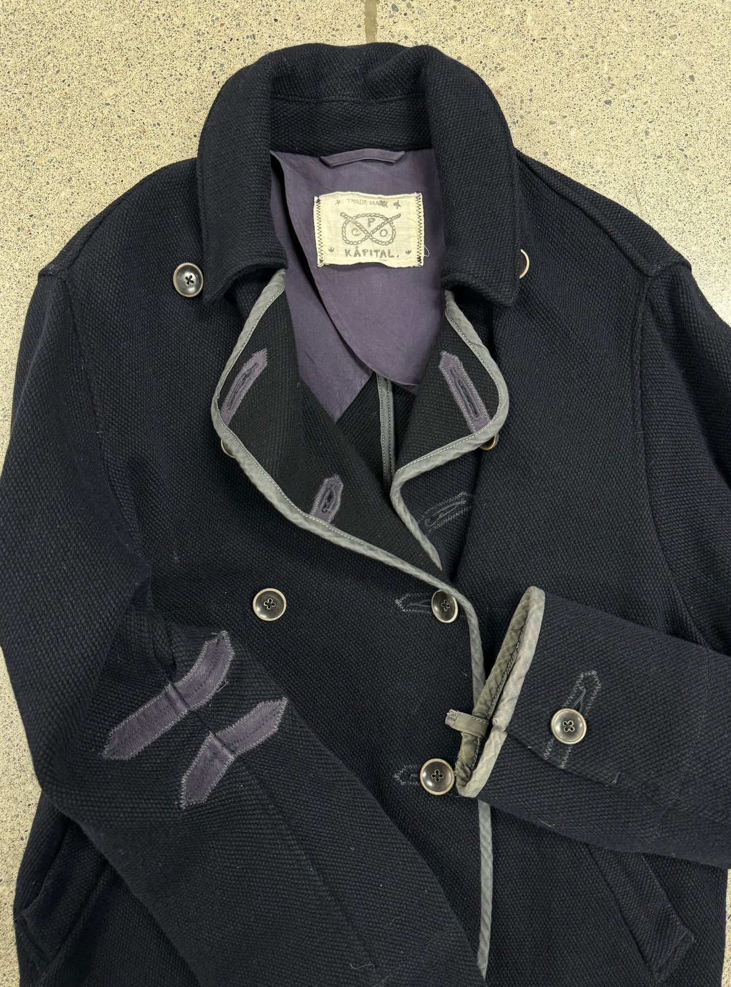 Kapital Double Breasted Naval Wool Peacoat