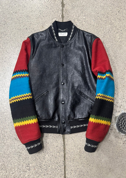 2017 Saint Laurent ‘Ikarus’ Leather Teddy Jacket