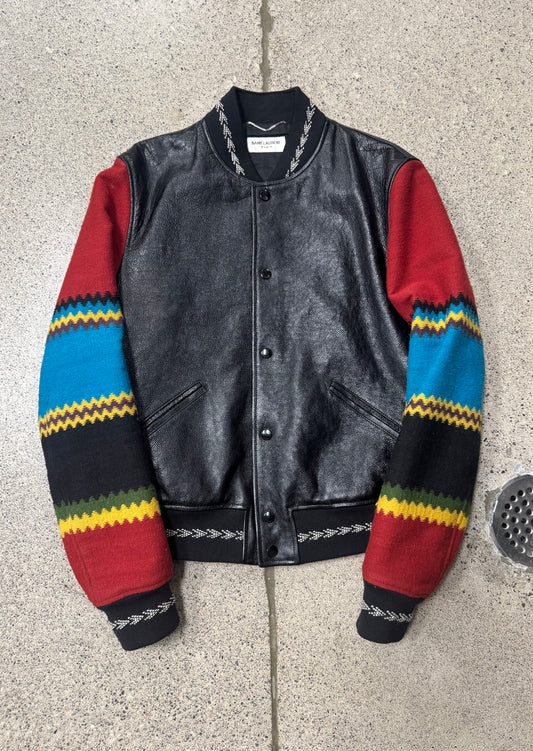 2017 Saint Laurent ‘Ikarus’ Leather Teddy Jacket.