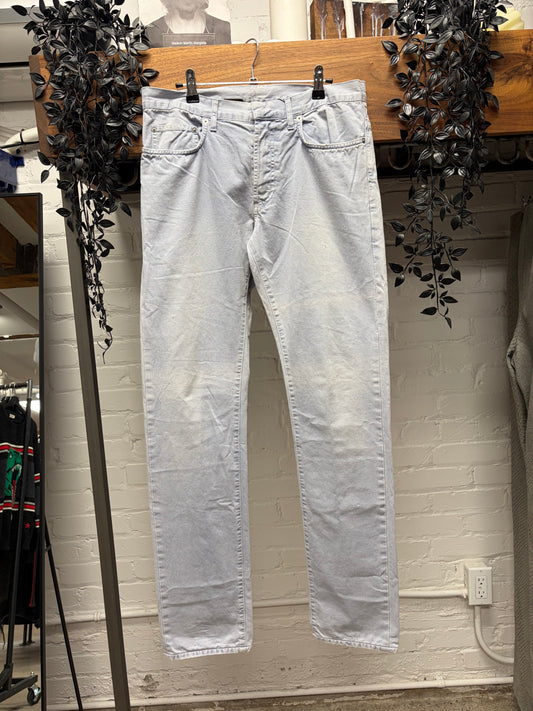SS2013 Dior Homme ‘Ice Blue’ Overdyed Skinny Jeans