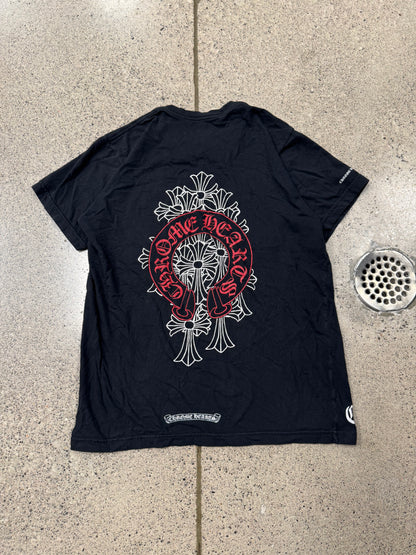 Chrome Hearts ‘Cemetery’ Cross Flood Black/Red Graphic T-Shirt