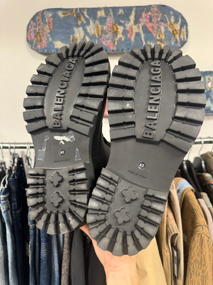 Balenciaga ‘Steriod’ Oversized Black Rubber Combat Boots