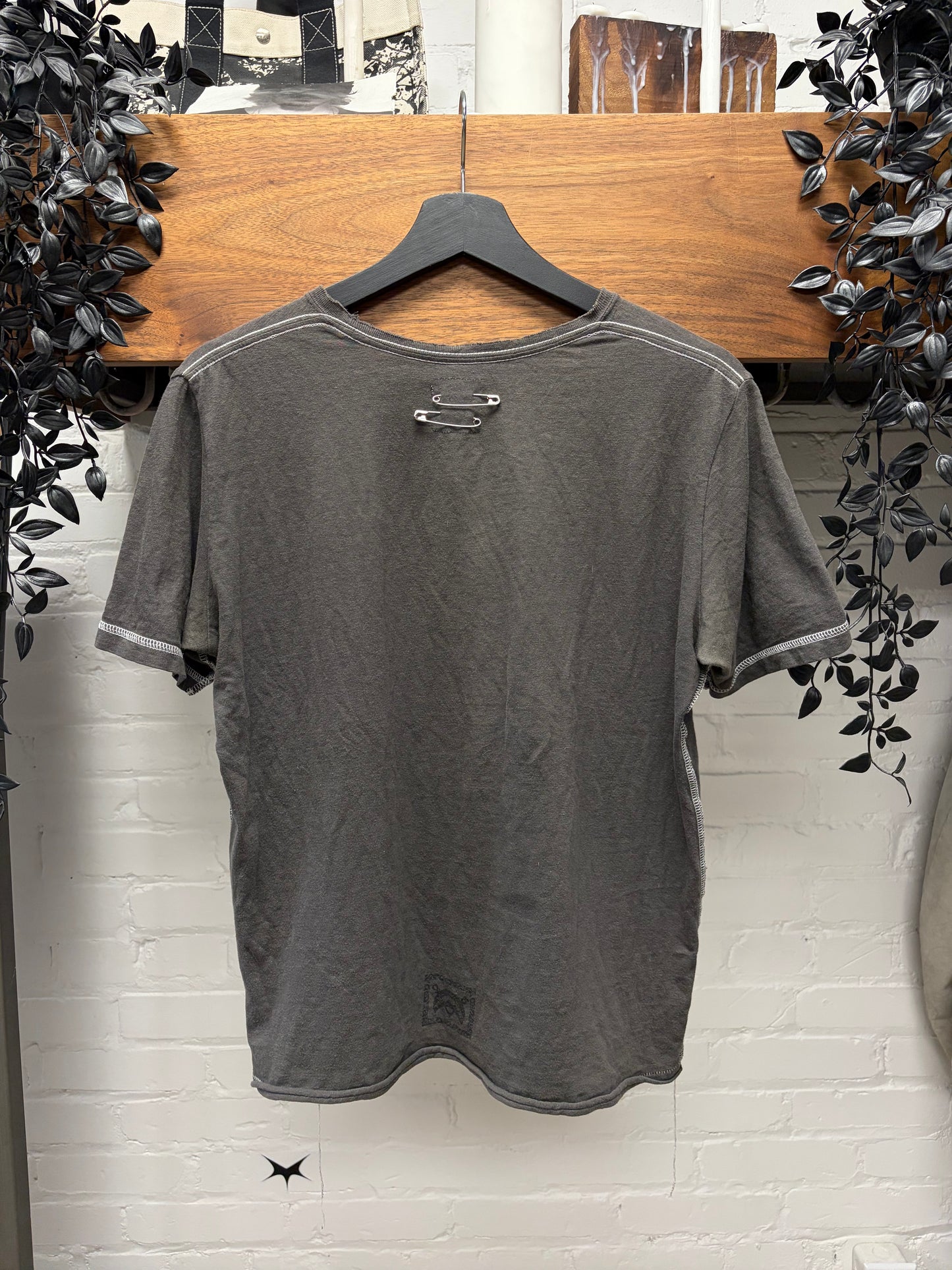 SS2003 Undercover ‘Scab’ Faded Grey Giz Print T-Shirt