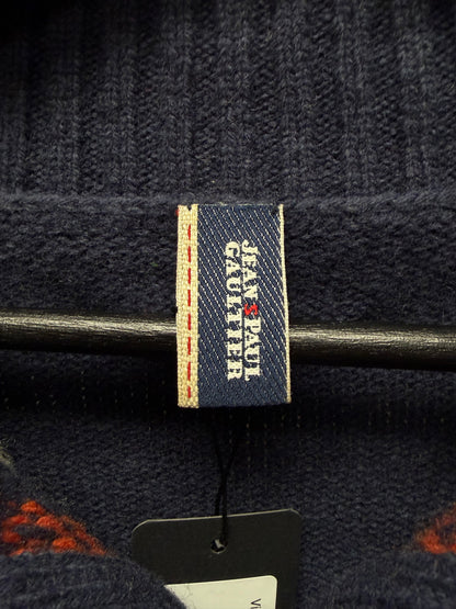 Vintage Jean Paul Gaultier ‘Nordic Pattern’ Zip-Up Knit Sweater