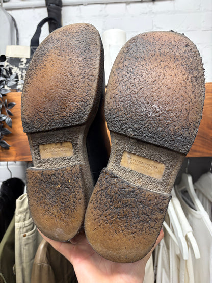 Bottega Veneta Black Calfskin Leather ‘Lug Sole’ Chelsea Boot