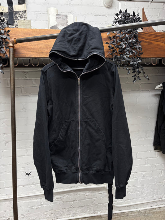 Rick Owens Black ‘Gimp’ Full Zip-Up Hoodie