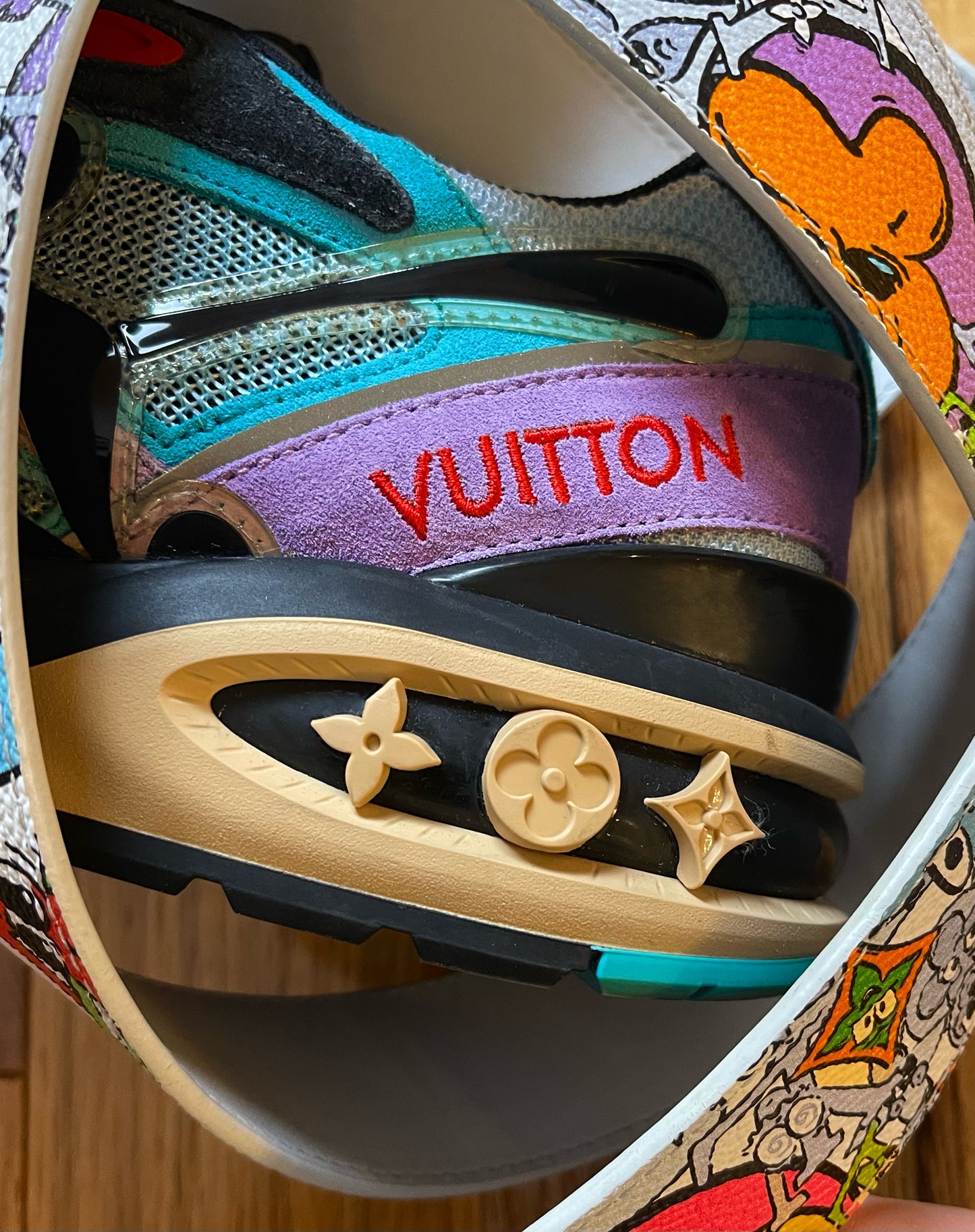 SS2020 Louis Vuitton Purple/Cyan Blue Trail Sneakers