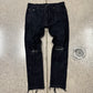 SS2016 Saint Laurent by Hedi Slimane ‘Biker Knee’ Leather Studded ‘D02’ Denim