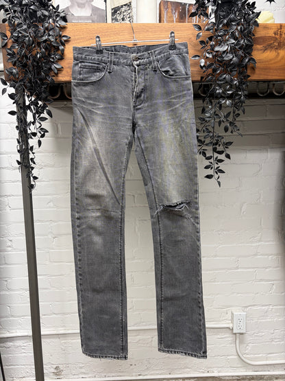 Gucci Faded Black ‘Jacron Striped Logo’ Skinny Jeans