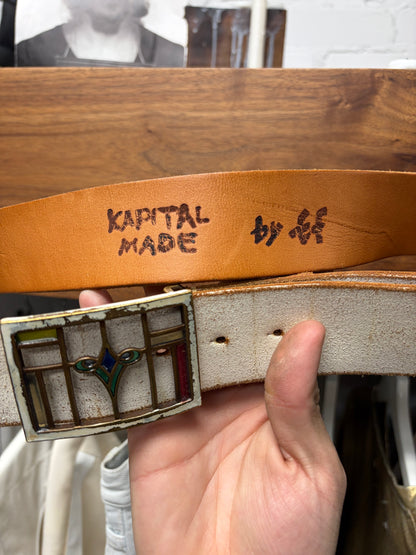 Kapital ‘Stained Glass’ Hand Painted Leather Belt