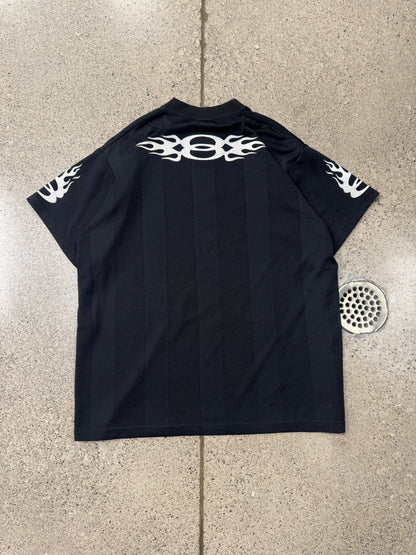 2024 Balenciaga ‘Unity Flame’ Mesh Logo Jersey T-Shirt