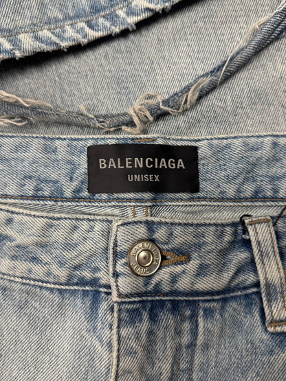 2023 Balenciaga ‘Lost Tapes’ Light Wash Blue Flared Denim