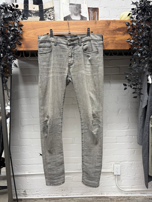 Saint Laurent ‘D02’ Unaltered Grey Skinny Jeans