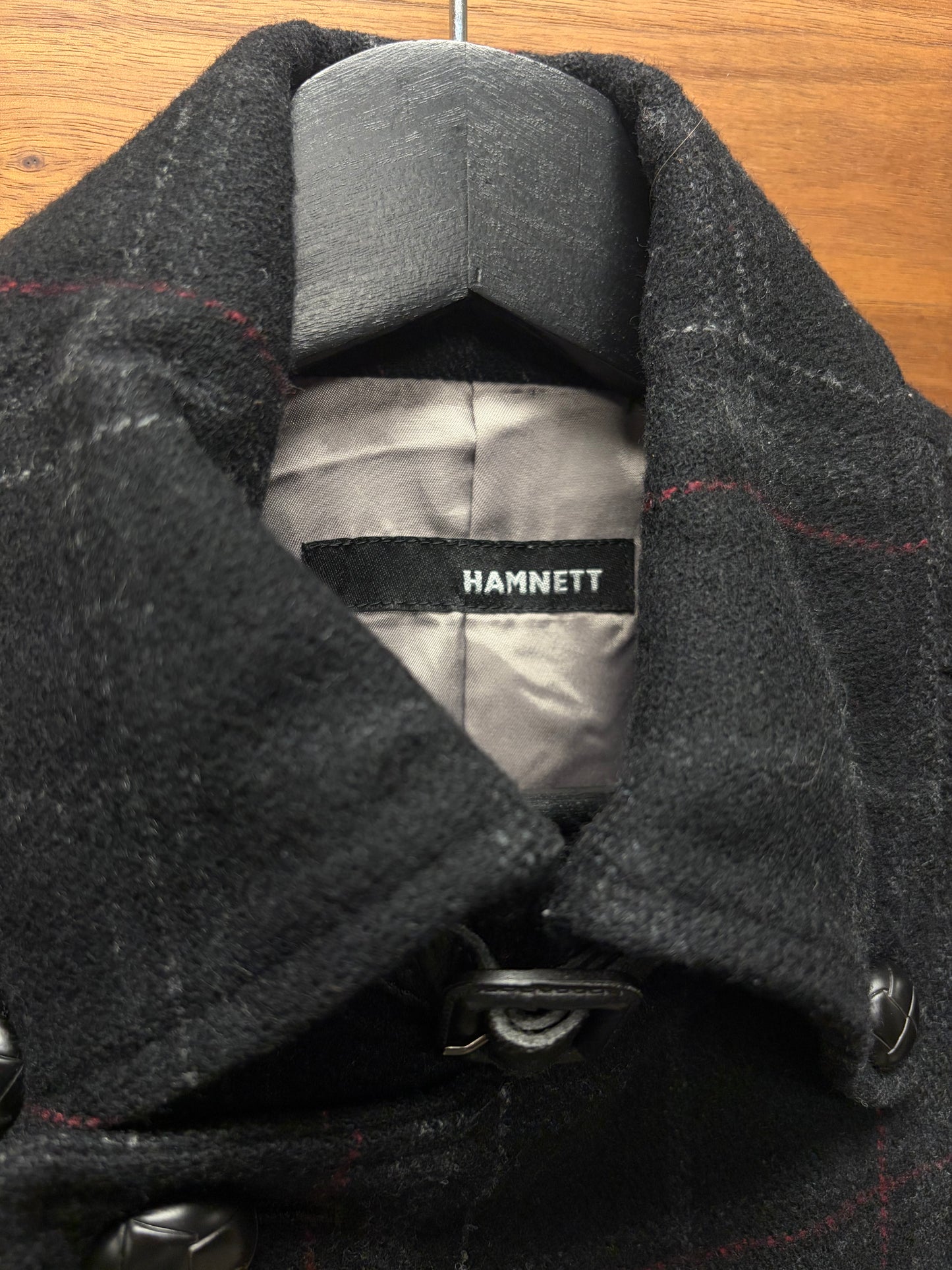 Vintage 90s Katharine Hamnett Tartan Plaid Wool Overcoat