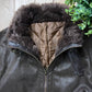 Tornado Mart Fur Trim Brown Collared Zip-Up Jacket