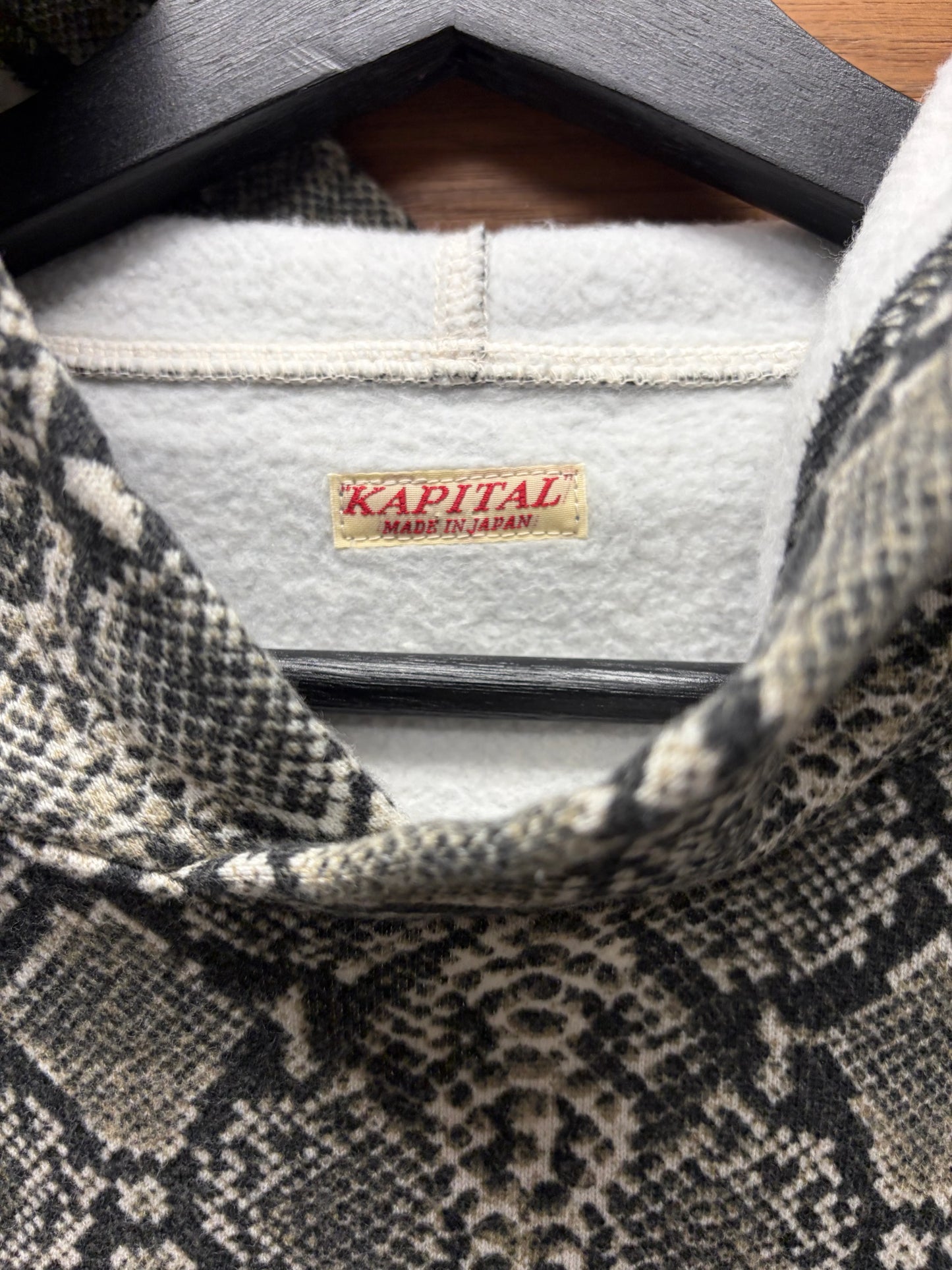 Kapital Snakeskin Print Pullover Hoodie
