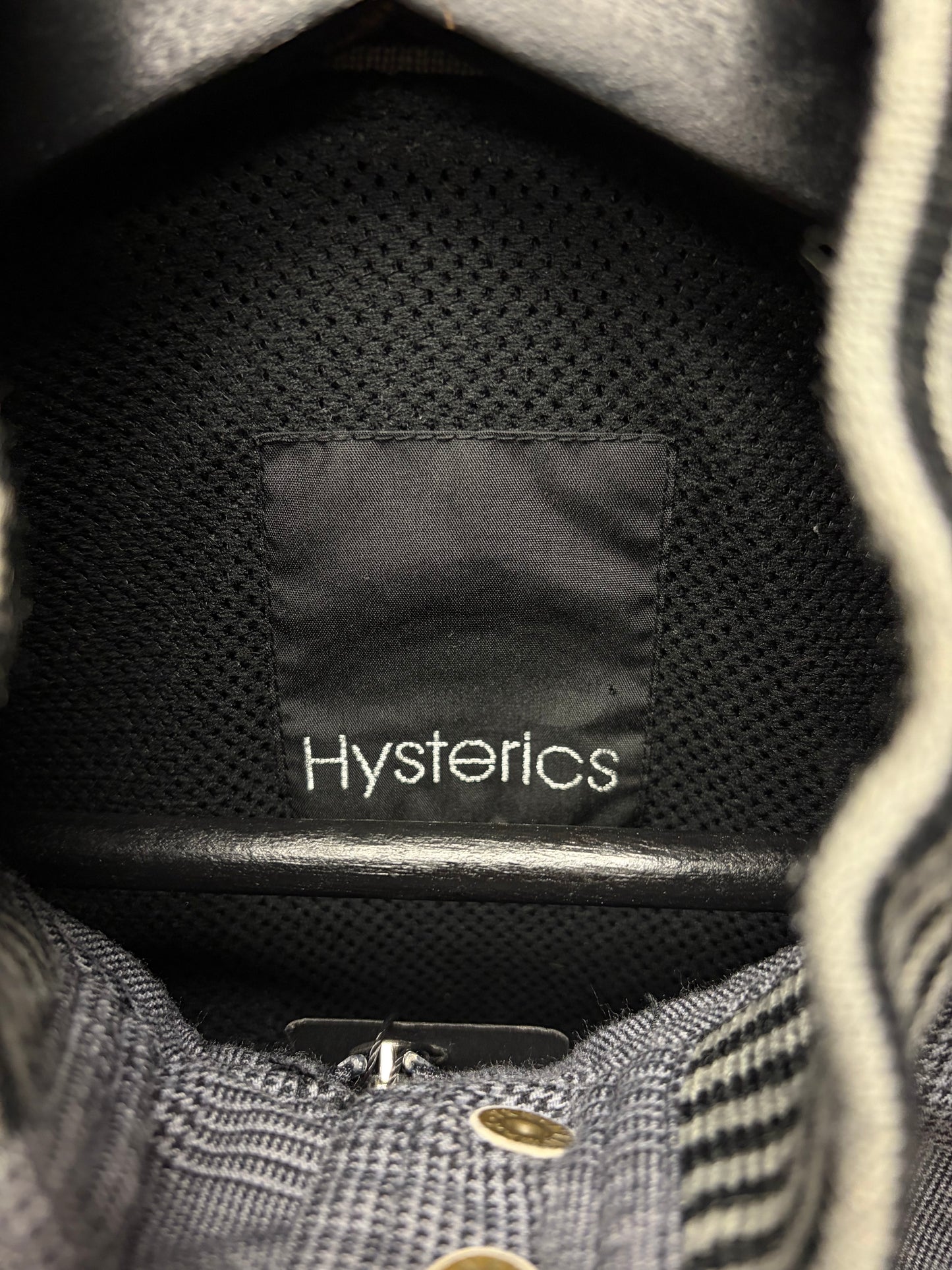 Hysteric Glamour Houndstooth Grey Bomber Jacket