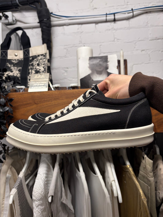 Rick Owens Vans ‘Black Canvas’ Low Top Sneakers