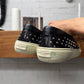 Saint Laurent Studded Leather Slip On Sneakers
