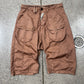 John Galliano Cargo Pocket Drop Crotch Pod Shorts