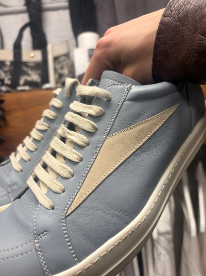Rick Owens Mainline Blue Leather ‘Vans’ Low Top Sneakers