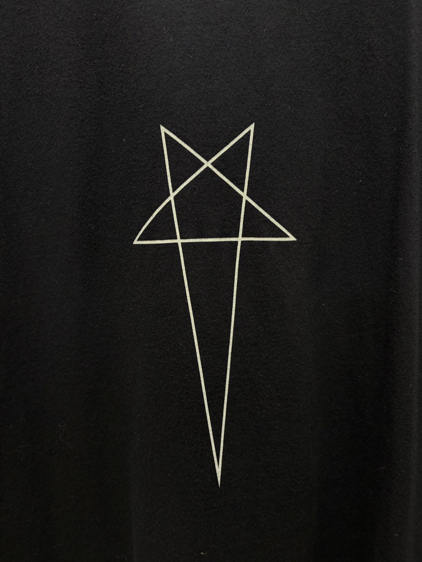 Rick Owens ‘Pentagram’ Black Sleeveless Tank Top