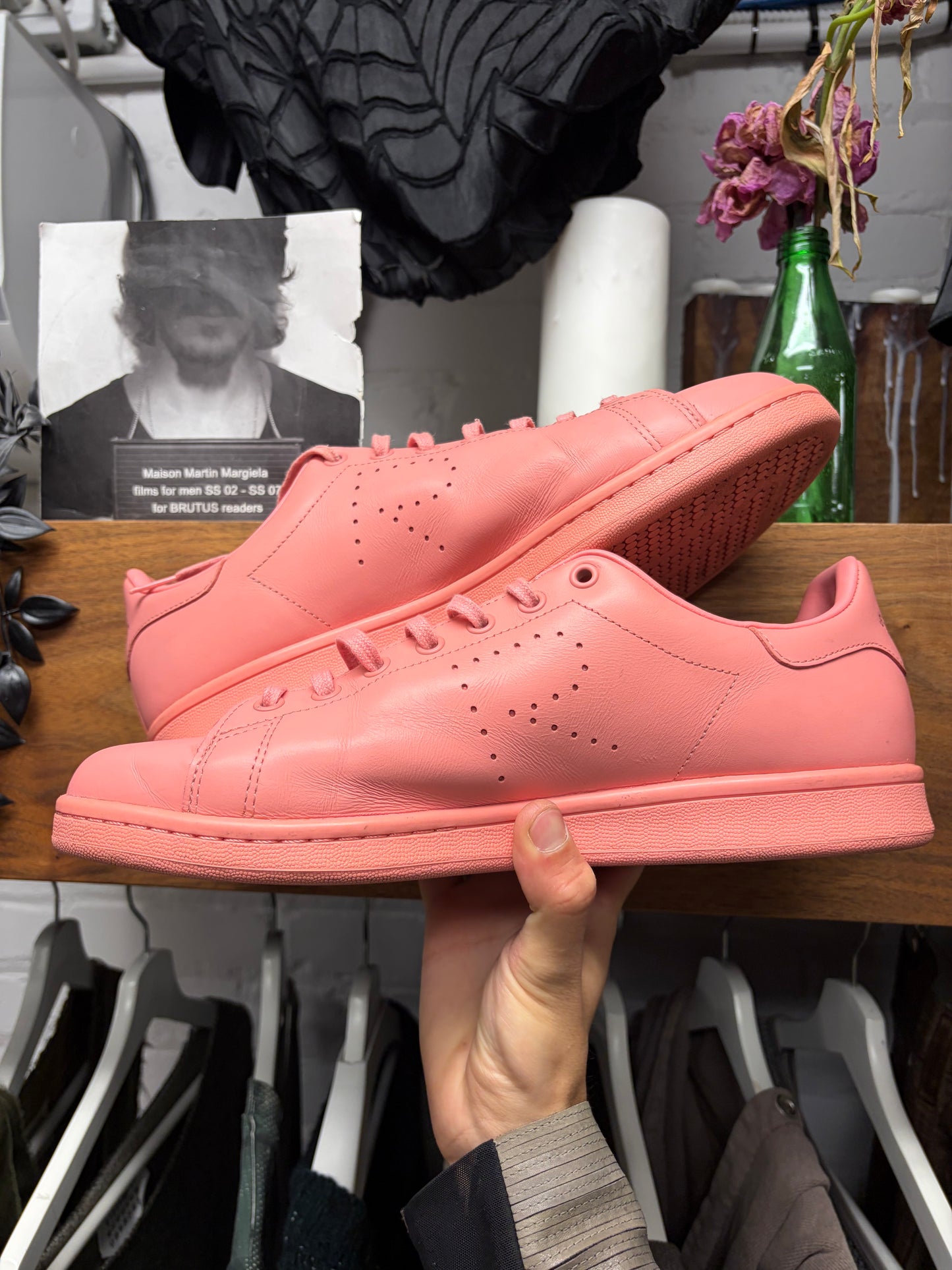 Raf Simons x Adidas ‘Stan Smith’ Pink Low Top Court Sneakers