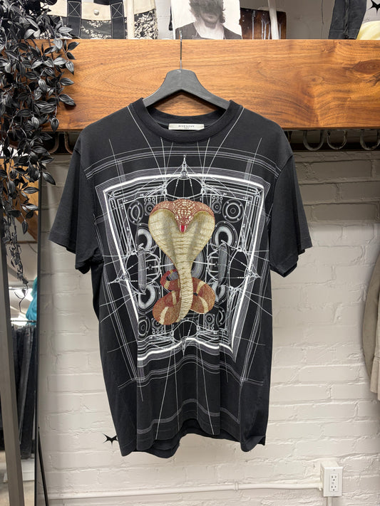 AW2016 Givenchy ‘Cobra Snake’ Black Graphic T-Shirt