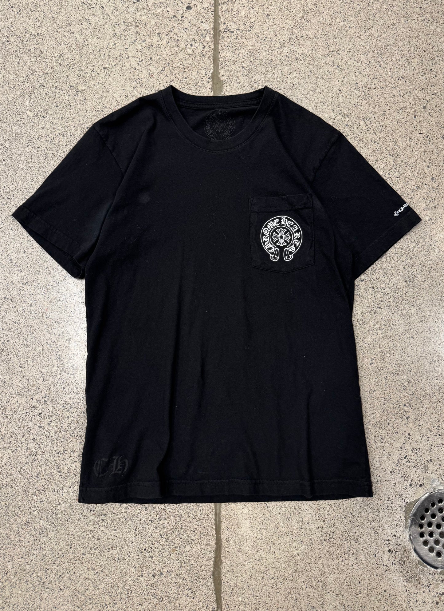 Chrome Hearts ‘Horseshoe’ Logo Black Pocket T-Shirt