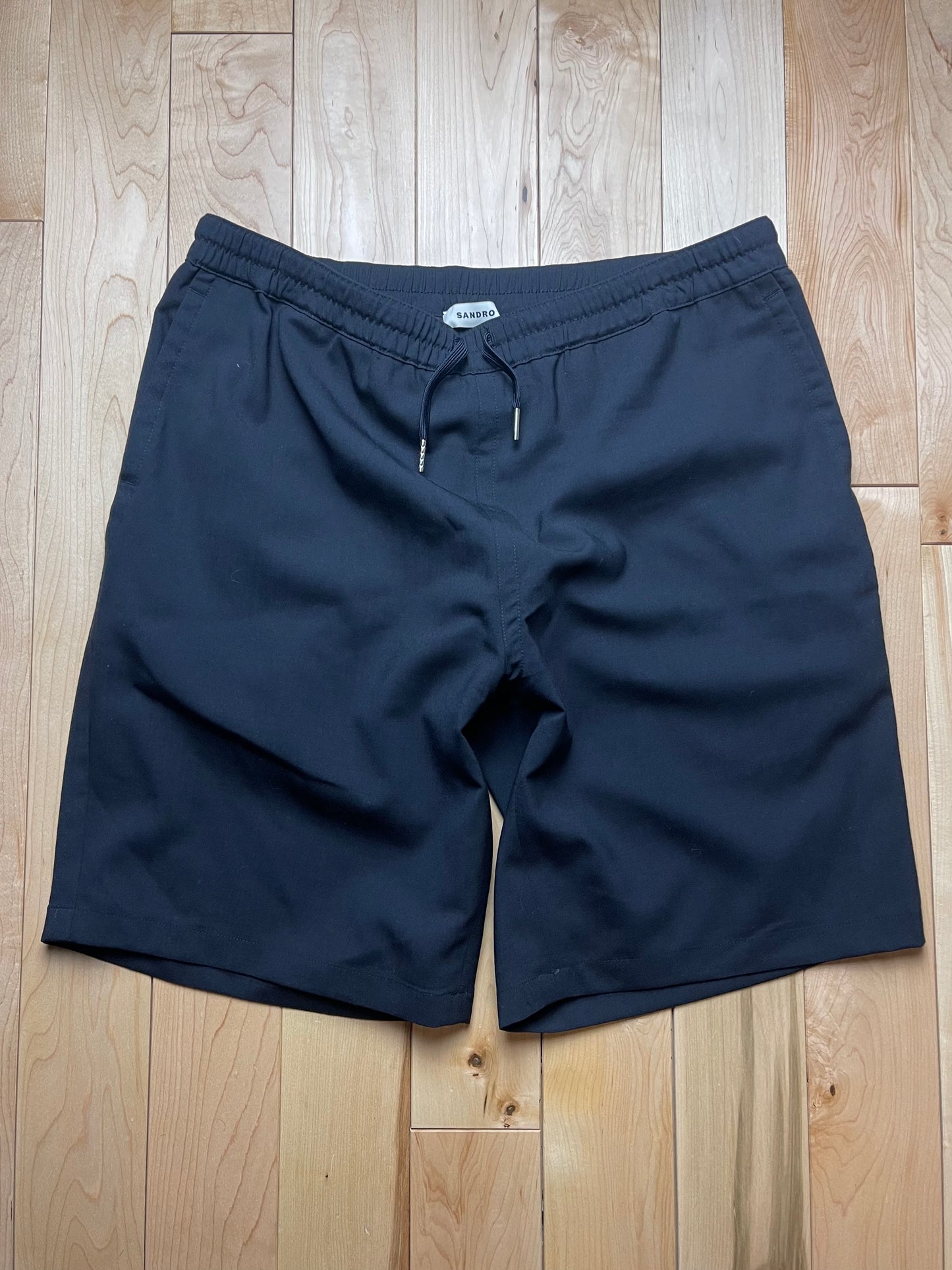 Sandro Black Drawstring Shorts