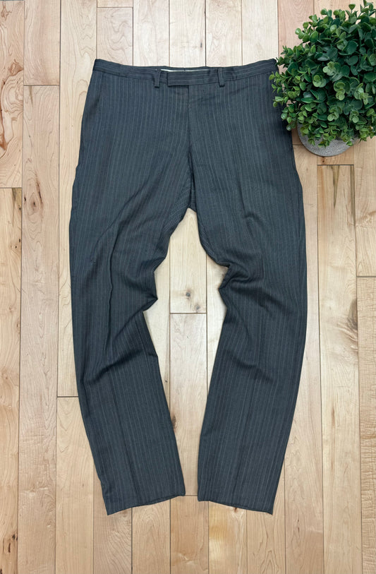 Vintage Gucci Grey Pinstripe Slim/Skinny Trousers