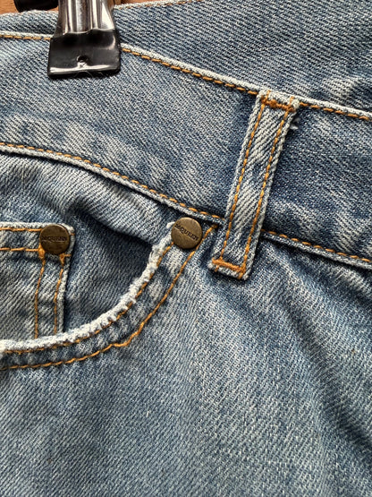 2004 Alexander McQueen Low Rise Light Wash Blue Skinny Jeans