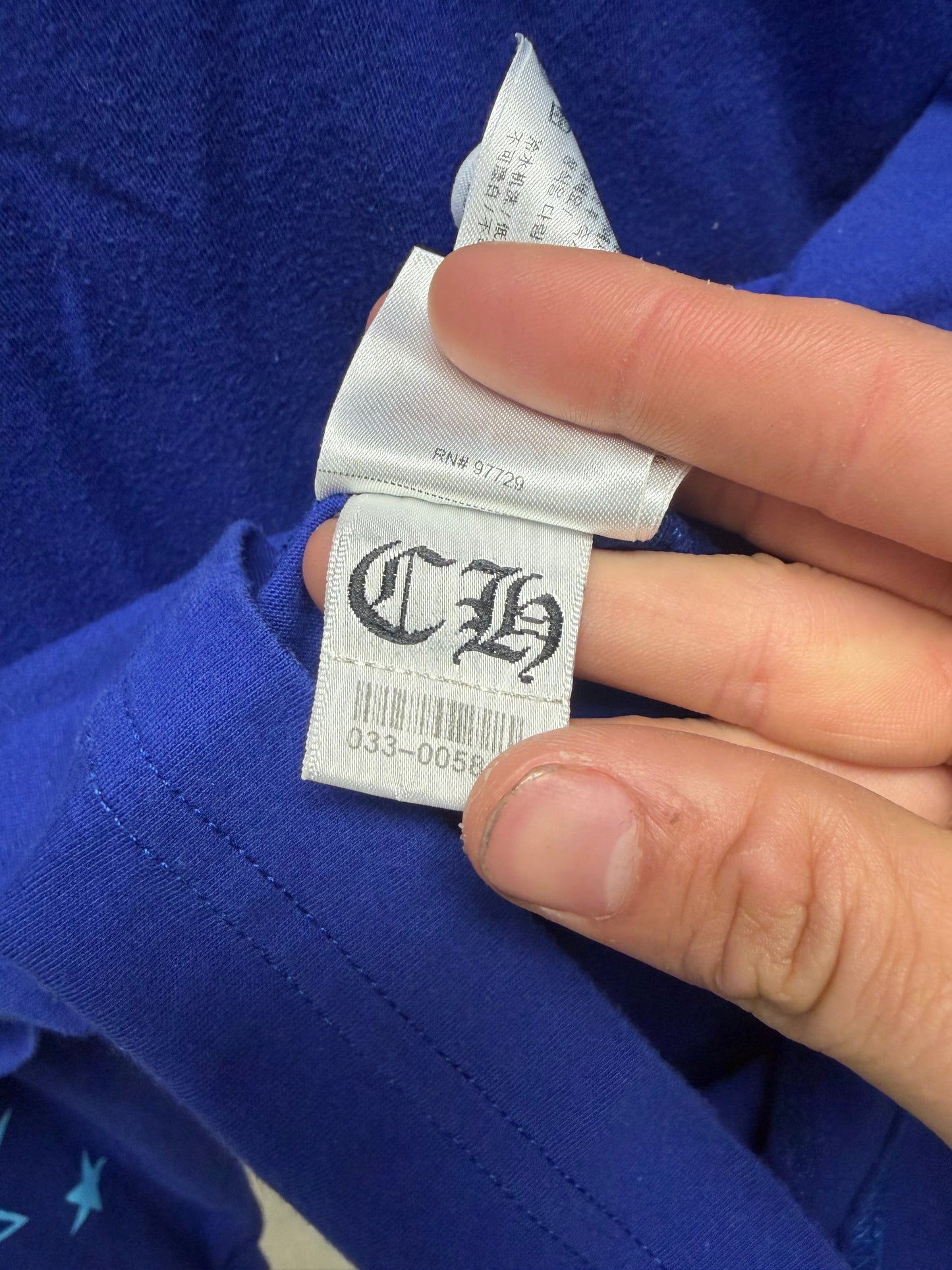 Chrome Hearts ‘Star Logo’ Blue CH Long Sleeve Shirt