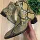 Saint Laurent Genuine Python Leather Lukas Boots