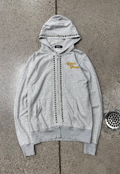 Hysteric Glamour Studded ‘Showgirl’ Zip Up Hoodie