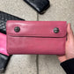 Chrome Hearts ‘Wave’ Pink Cross Button Long Wallet