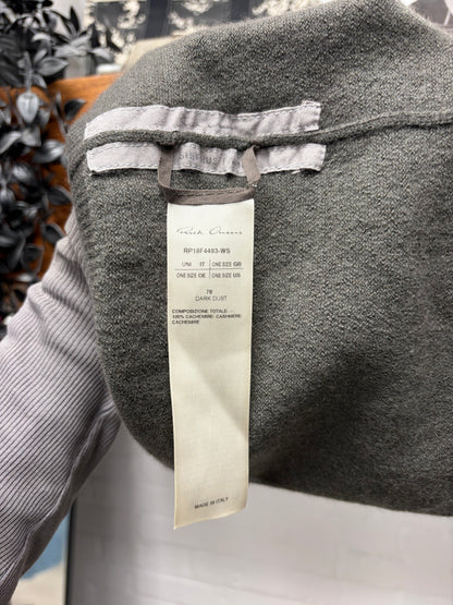 AW2018 Rick Owens ‘Sisyphus’ Dark Dust Ribbed Cashmere Beanie