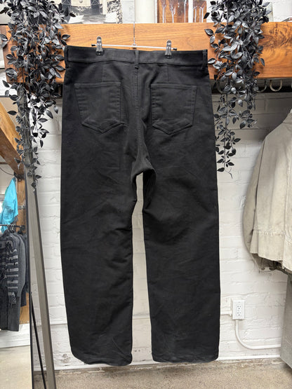 AW2024 Rick Owens ‘Geth’ Black Wide Leg Denim