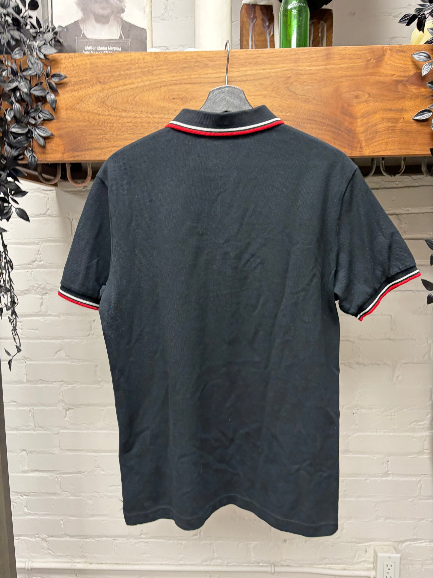 Prada ‘Sport Logo’ Black/Red Cotton Polo
